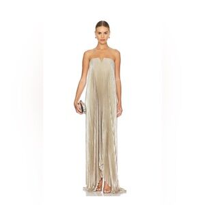 Chic Strapless Metallic Dress